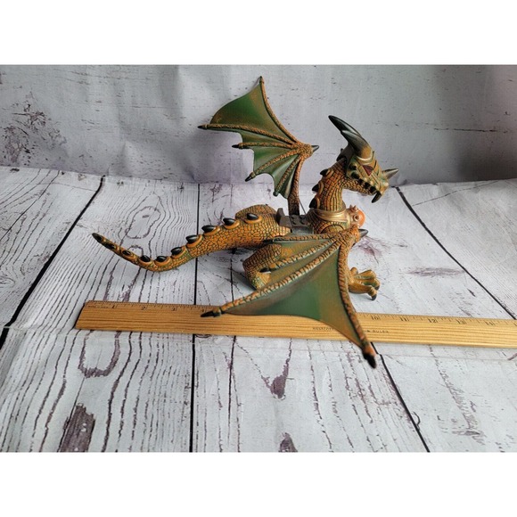 Mega Bloks Dragons Krystal Wars Green Orange Dragon Figure Includes Crystal - Picture 7 of 7